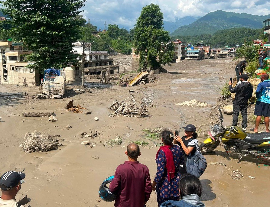 Devastating flood leaving people homeless...